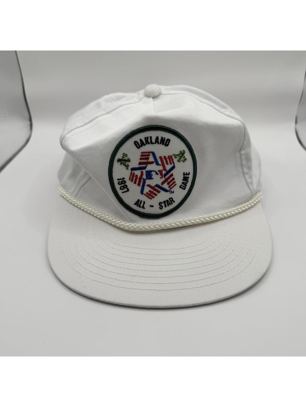 MLB Hat White VTG Oakland Athletic Snapback 1987 All Star